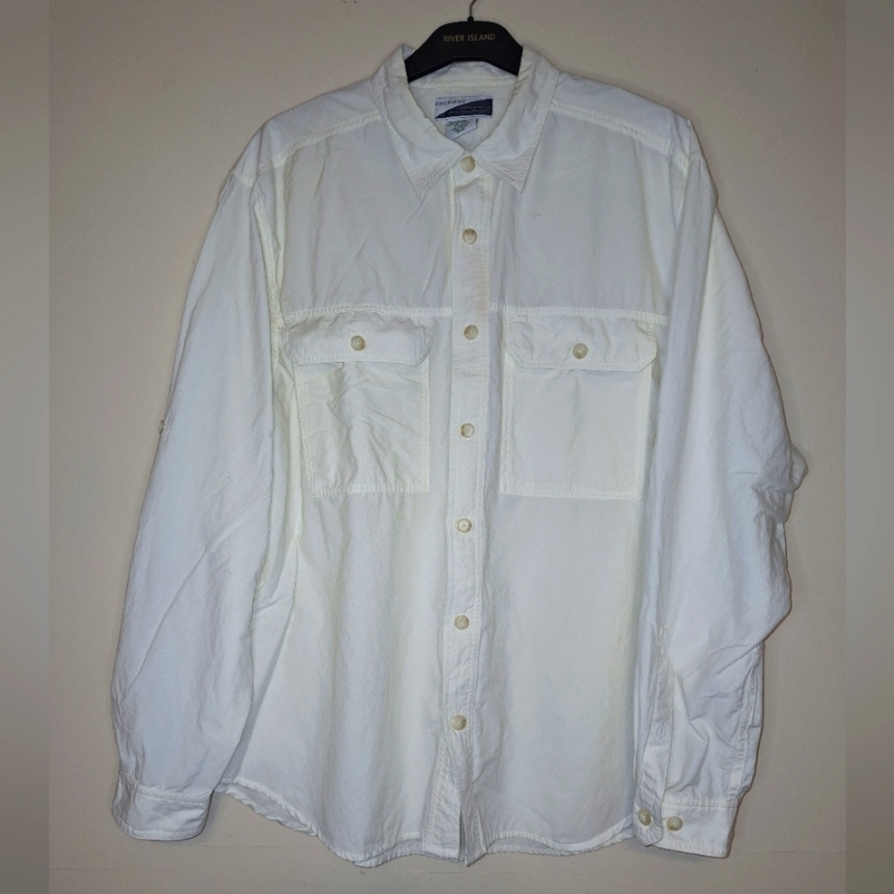 An Exofficio insectoshield long sleeve button-down in a men's size XL.